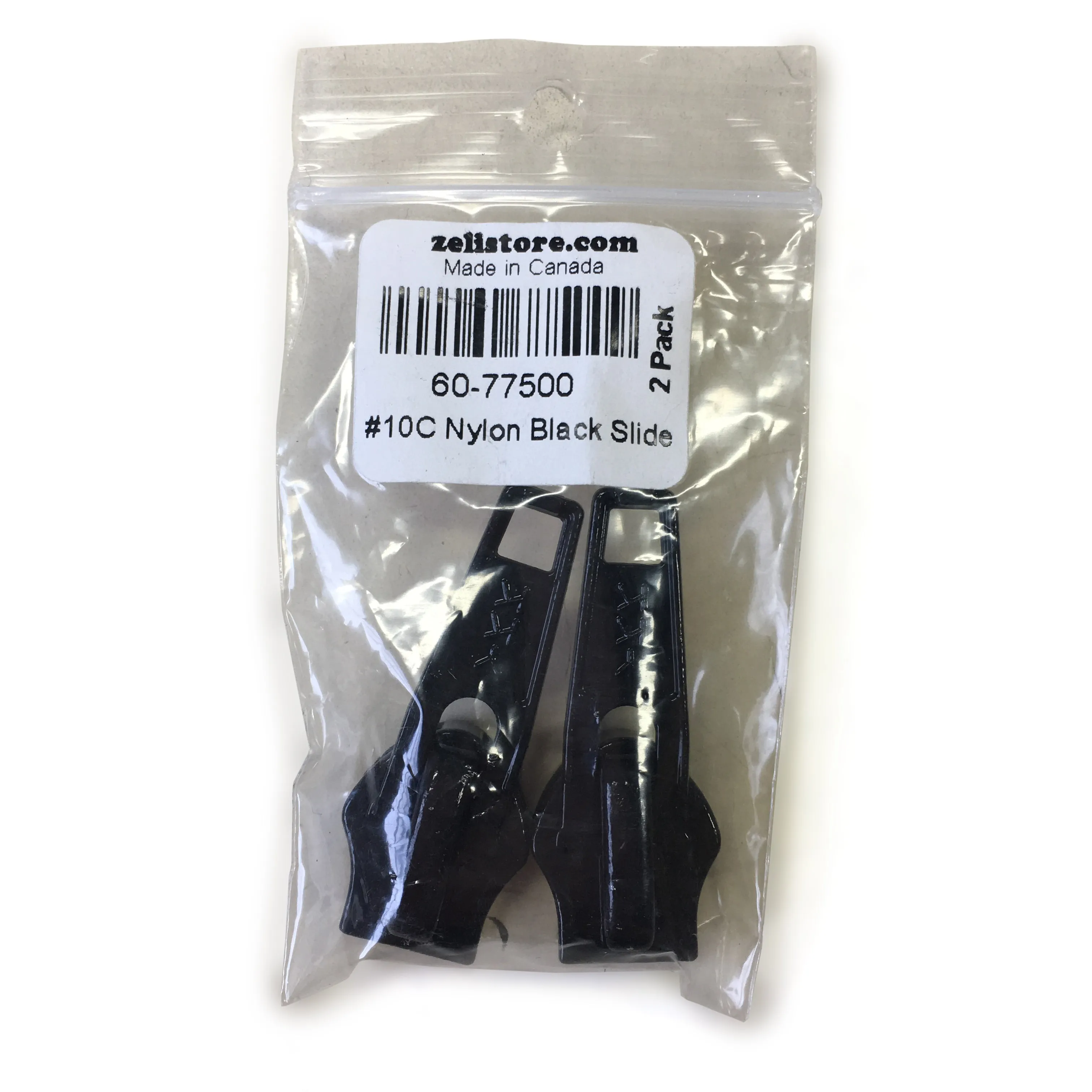 #10C Nylon Black YKK Slider 2 Pack