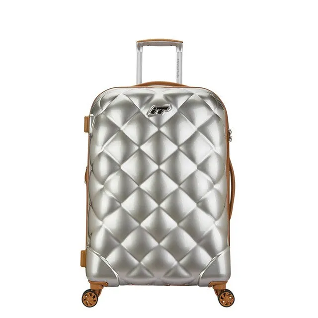 20'24'29' Lingge Pattern Women Trolley Suitcase Ultra Light Boarding Case Travel Luggage Mala De