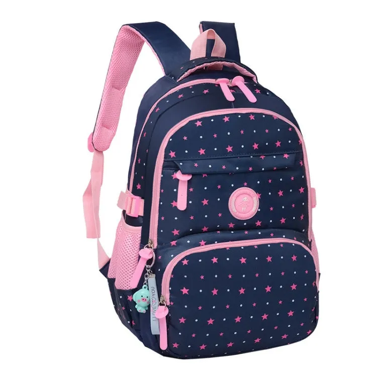 3 PSC/Sets Fashion School Backpack for Teenagers Girls(deep blue)