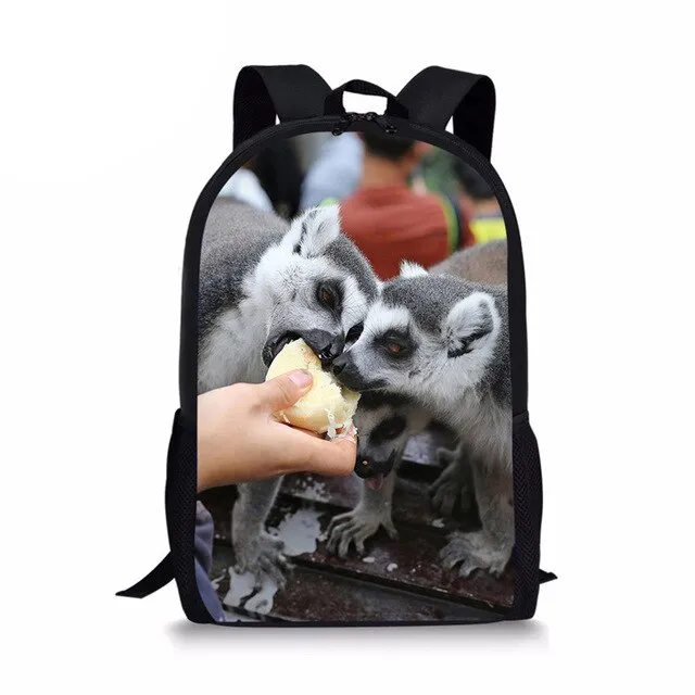 3D Panda Print Men Backpack