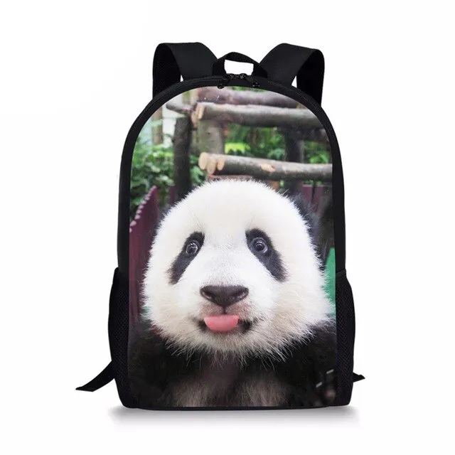 3D Panda Print Men Backpack