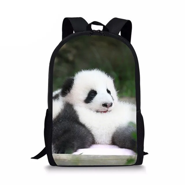 3D Panda Print Men Backpack