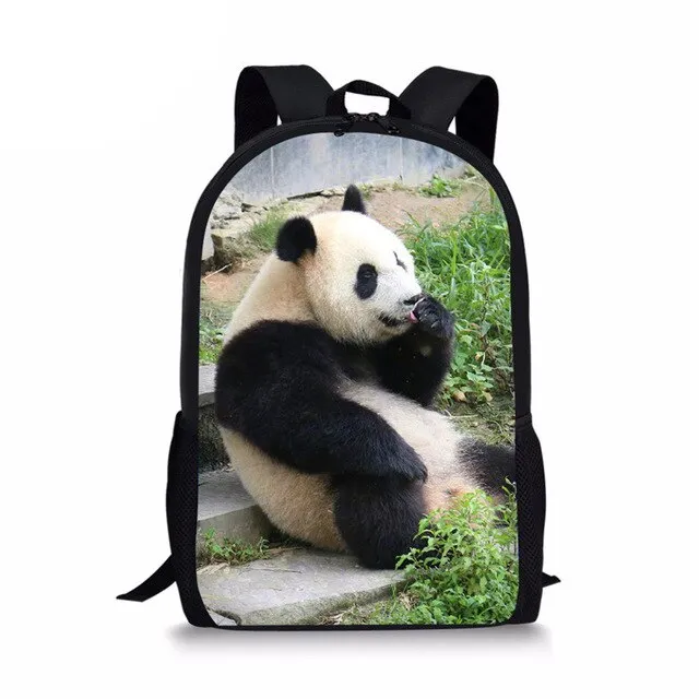 3D Panda Print Men Backpack