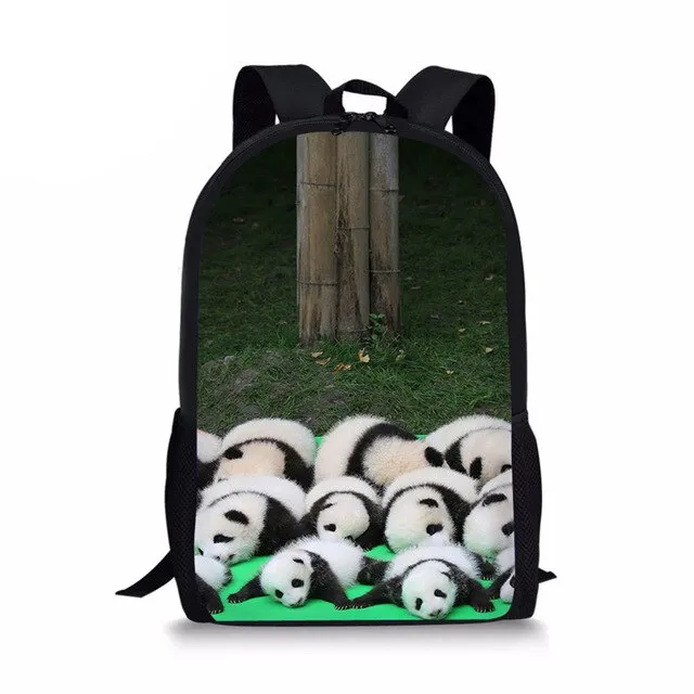 3D Panda Print Men Backpack