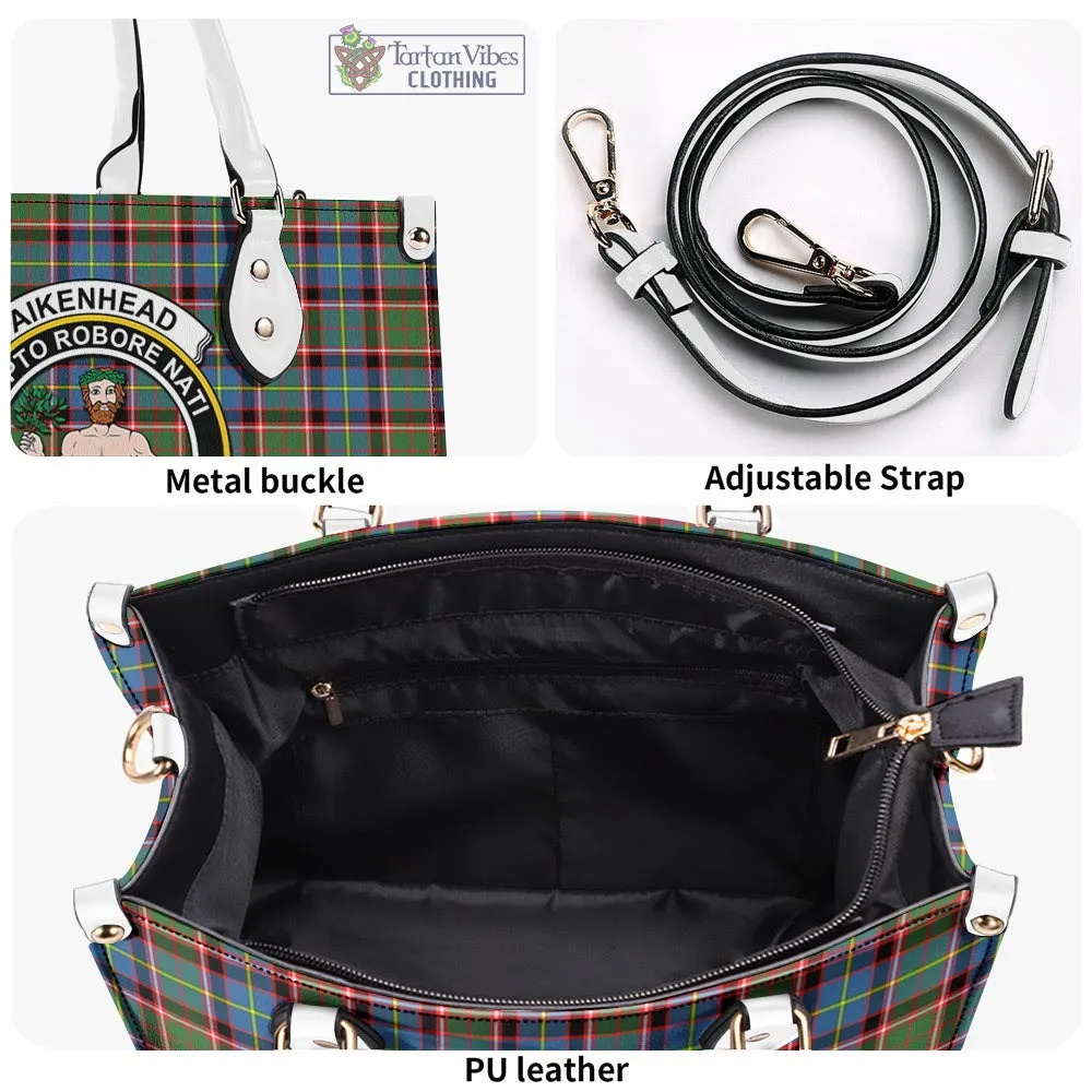 Aikenhead Tartan Luxury Leather Handbags with Family Crest