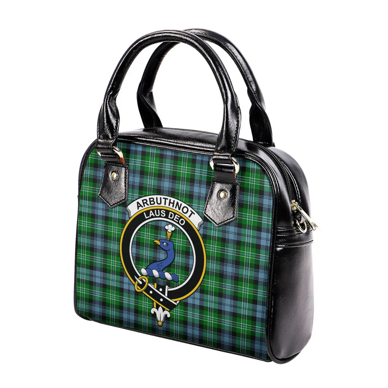 Arbuthnot Ancient Tartan Shoulder Handbags with Family Crest