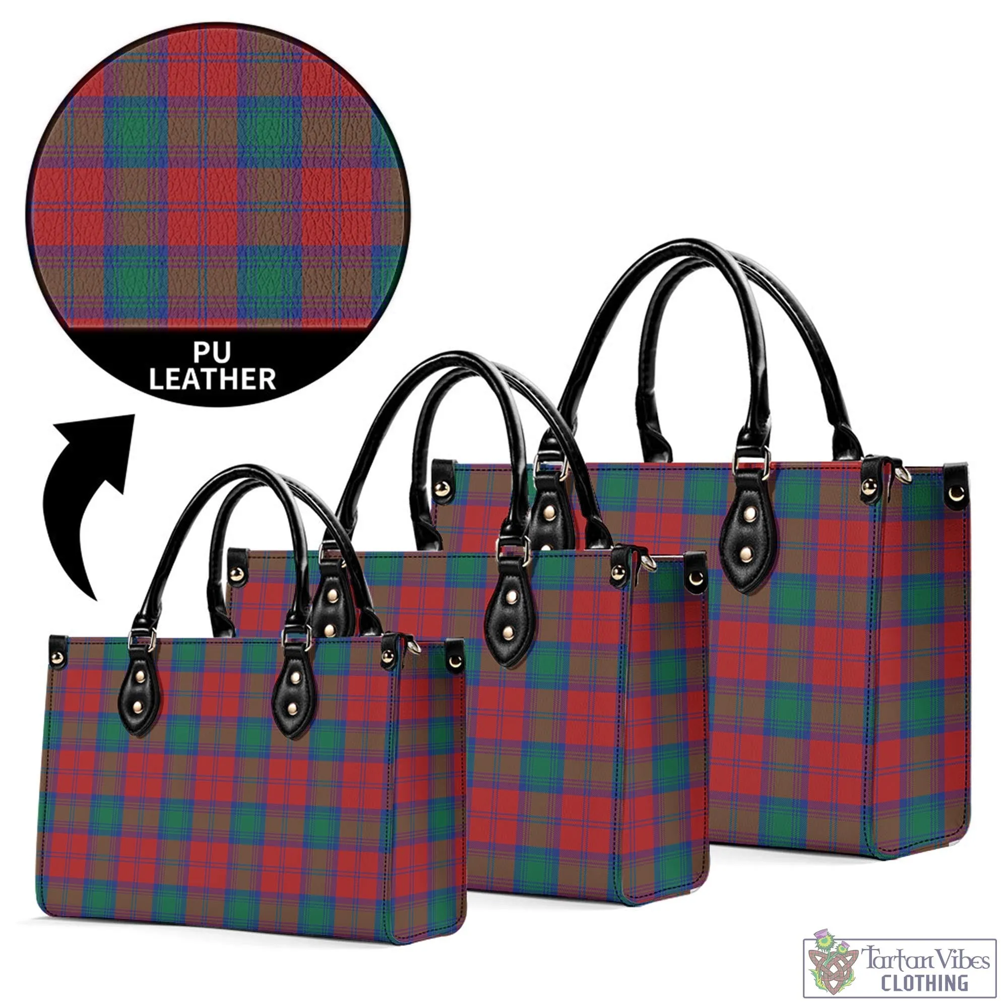 Auchinleck (Affleck) Tartan Luxury Leather Handbags