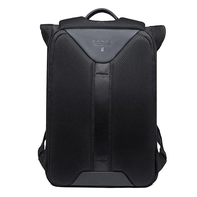 BANGE Men Leisure Business Backpack Travel Large Capacity Student Shoulders Bag(Black)