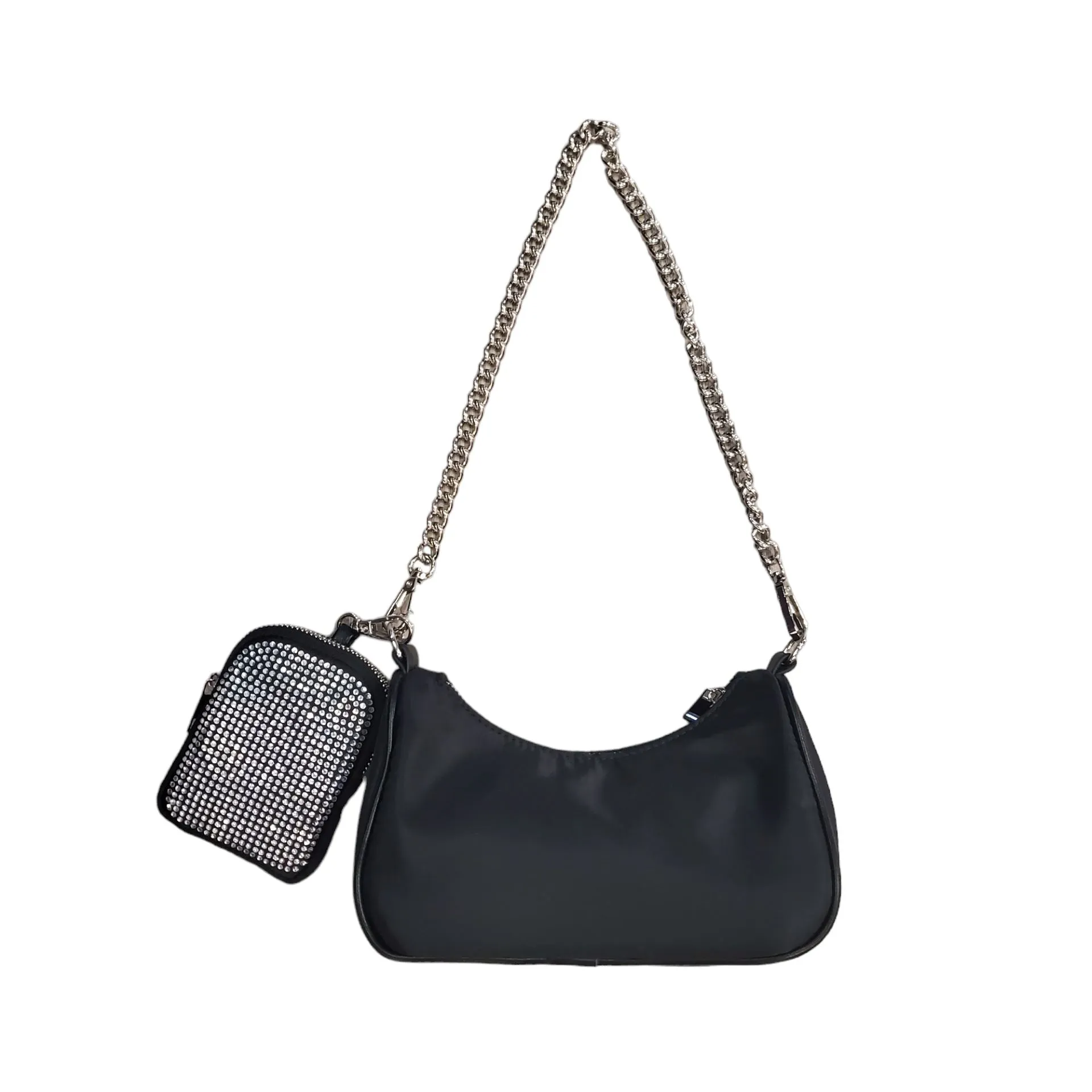 BLACK NYLON MULTI WEAR BAG