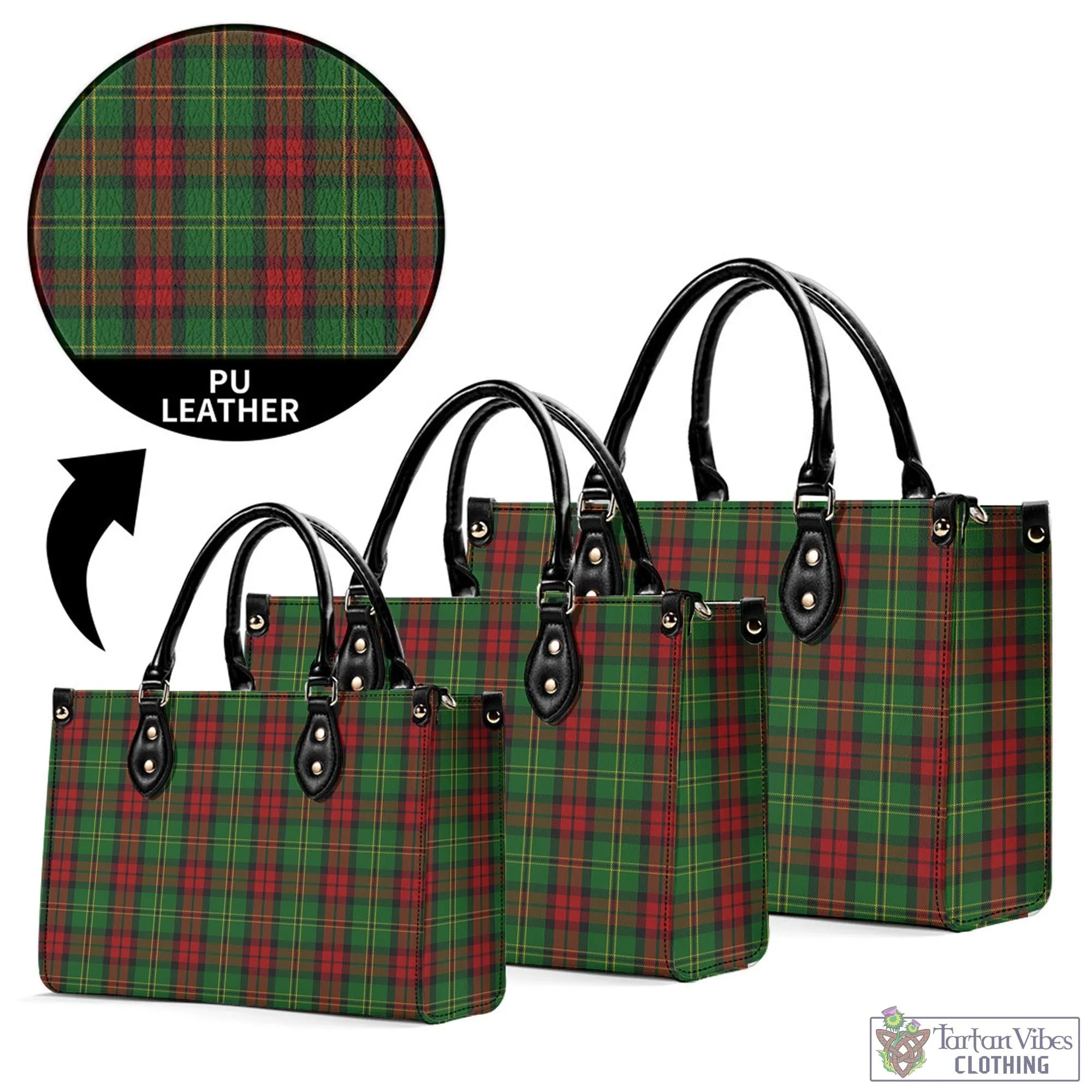 Blackstock Hunting Tartan Luxury Leather Handbags