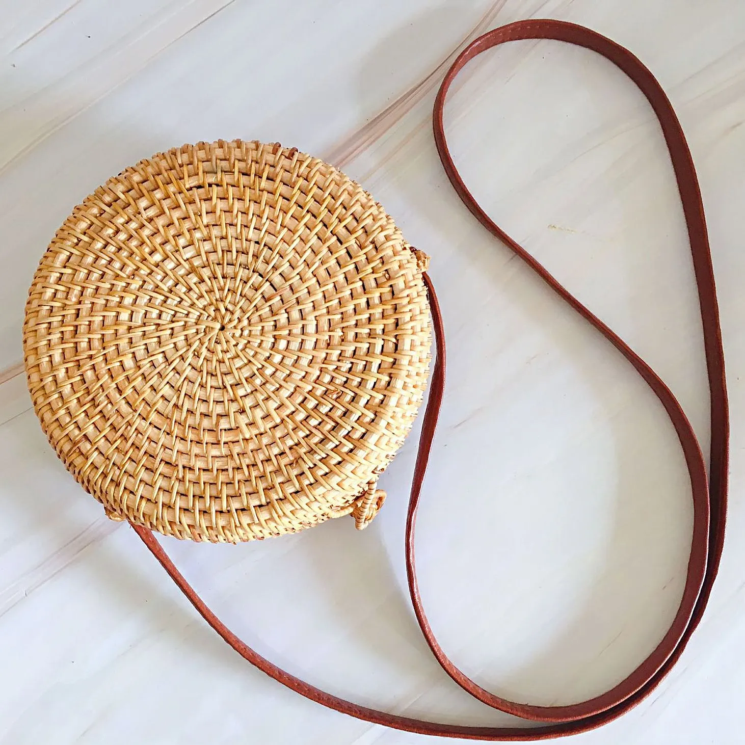 Bohemian Circle Wicker Rattan Shoulder Bag