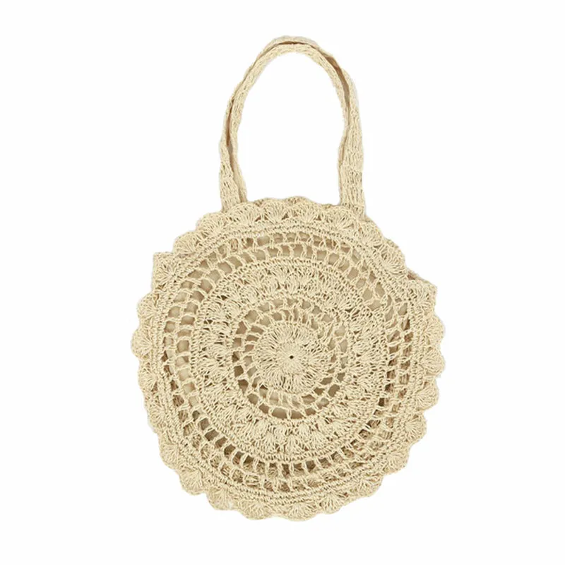 Bohemian Crisscross Hollow Out Straw Shoulder Bag