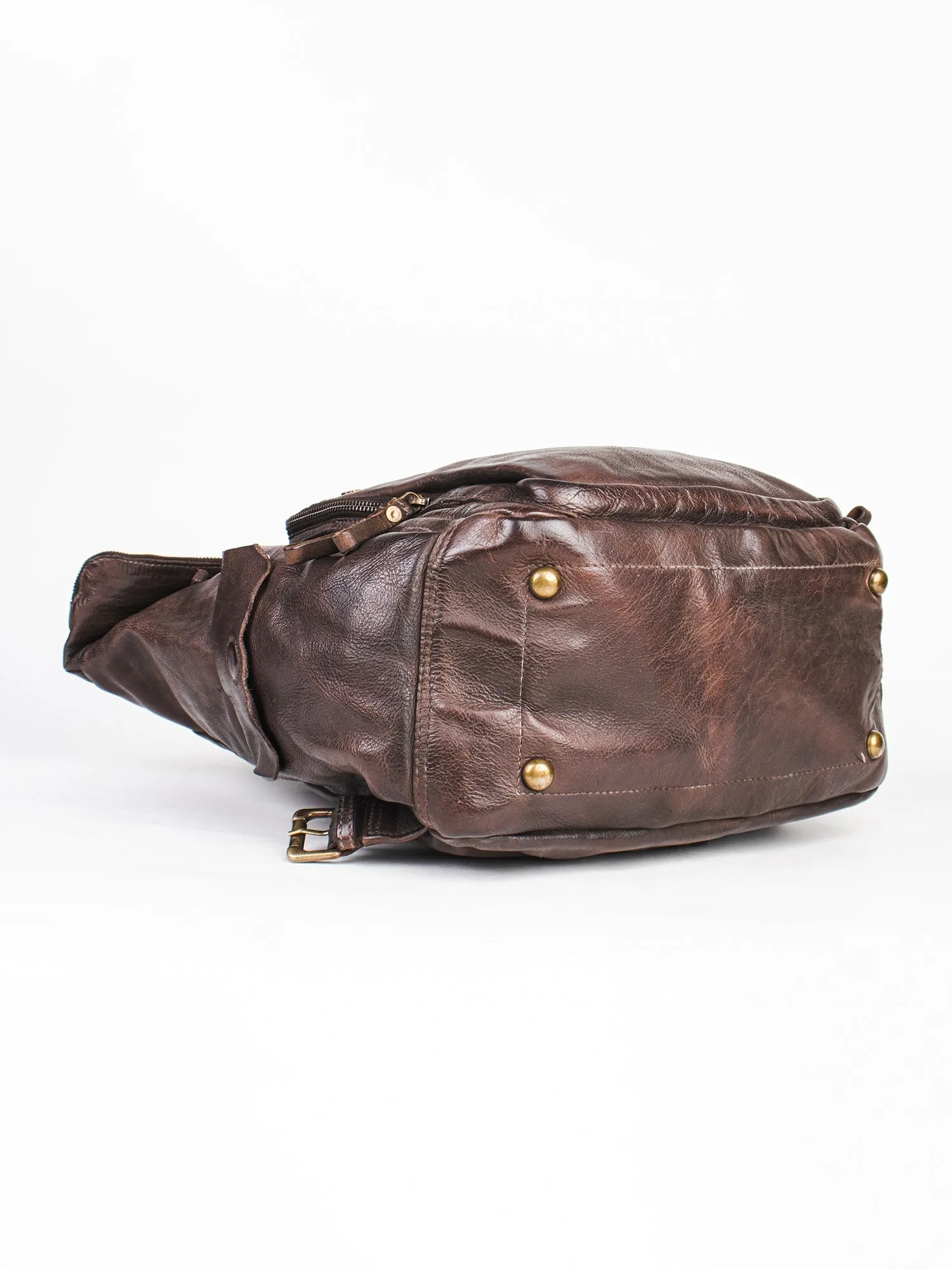 Brown Leather Backpack By Art N Vintage