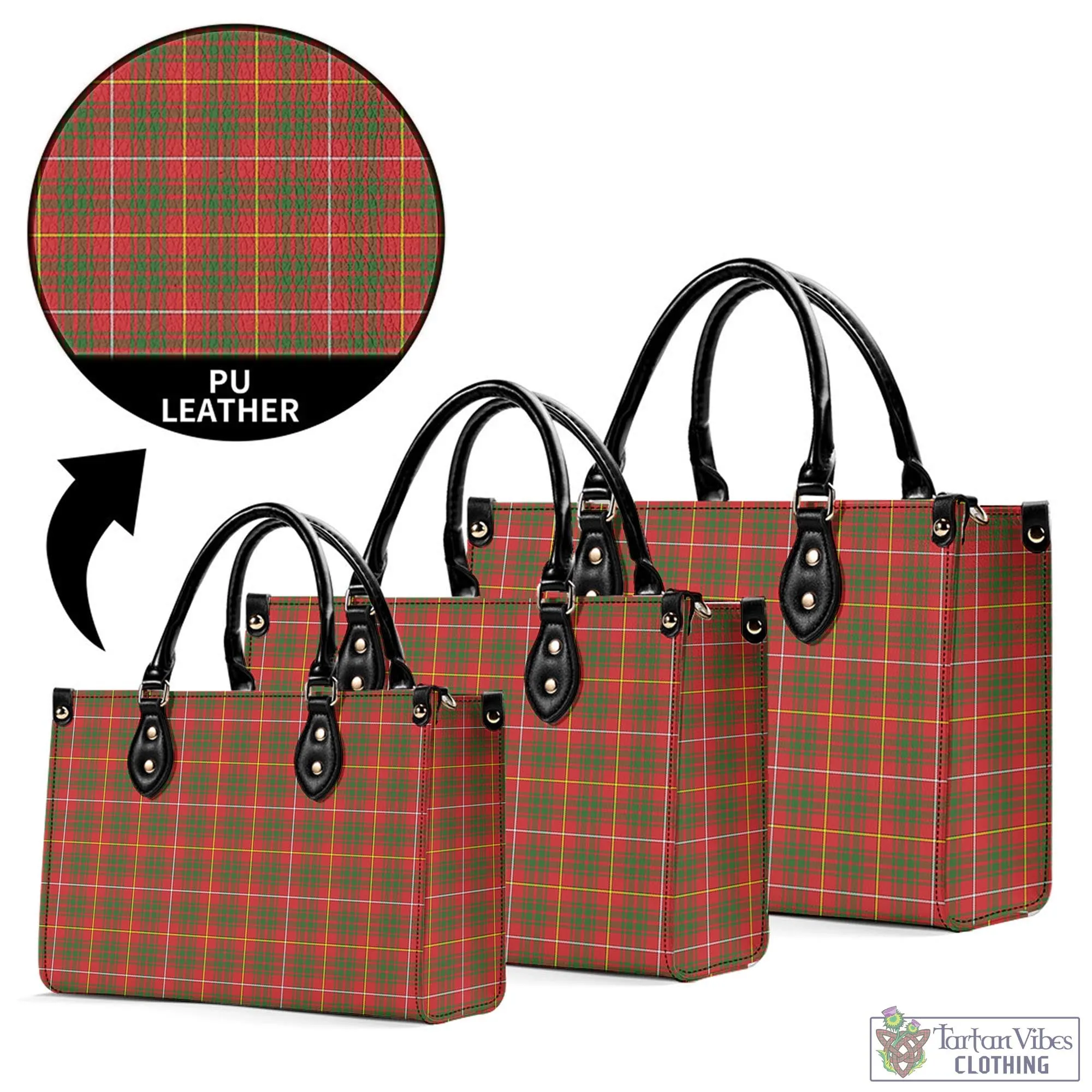 Bruce County Canada Tartan Luxury Leather Handbags