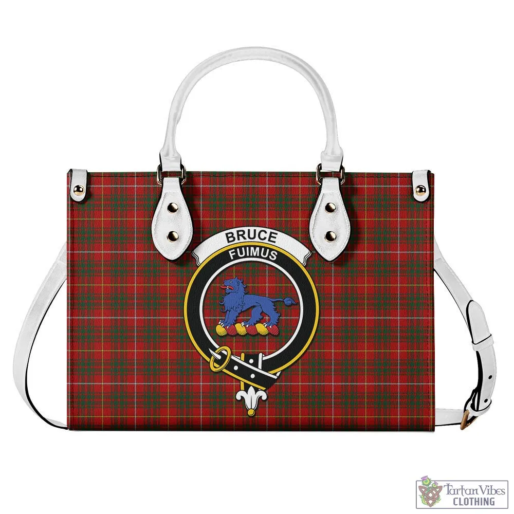 Bruce Tartan Luxury Leather Handbags with Family Crest