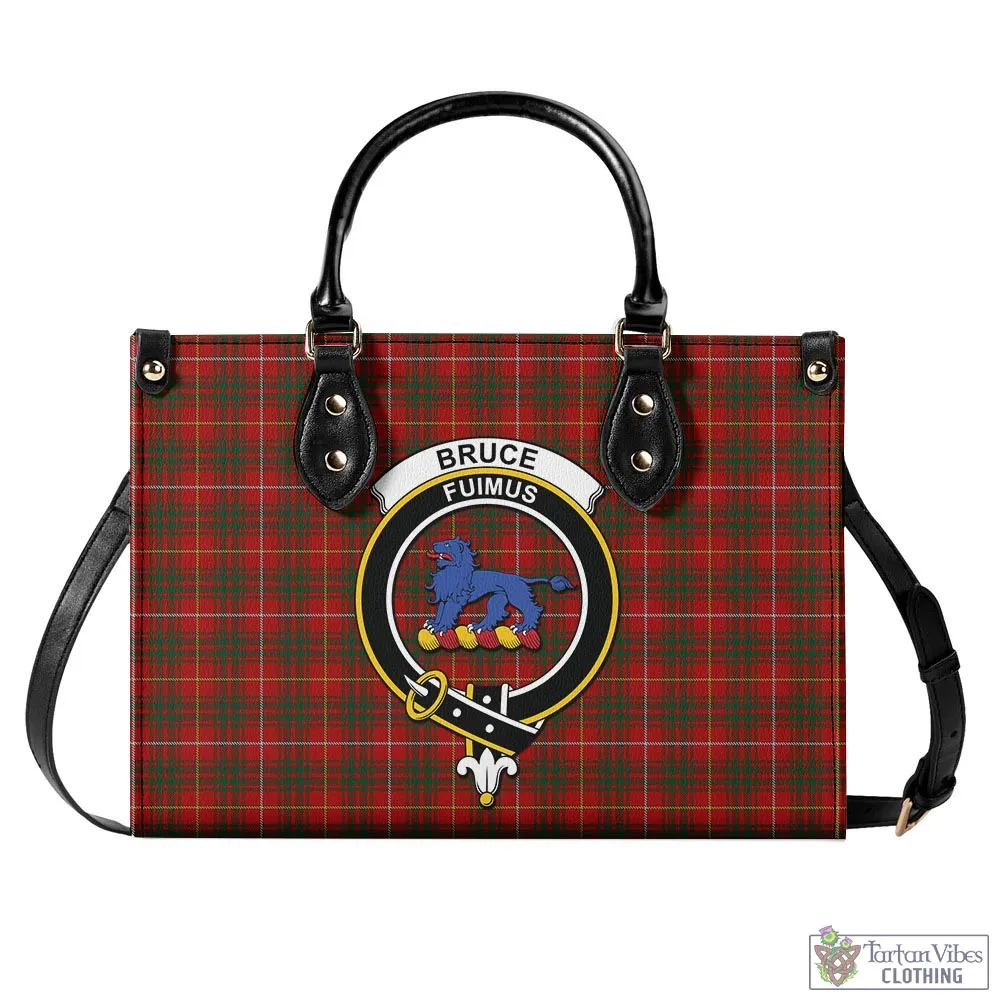 Bruce Tartan Luxury Leather Handbags with Family Crest