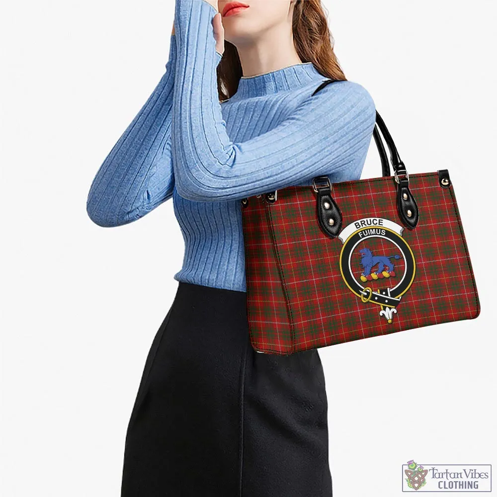 Bruce Tartan Luxury Leather Handbags with Family Crest