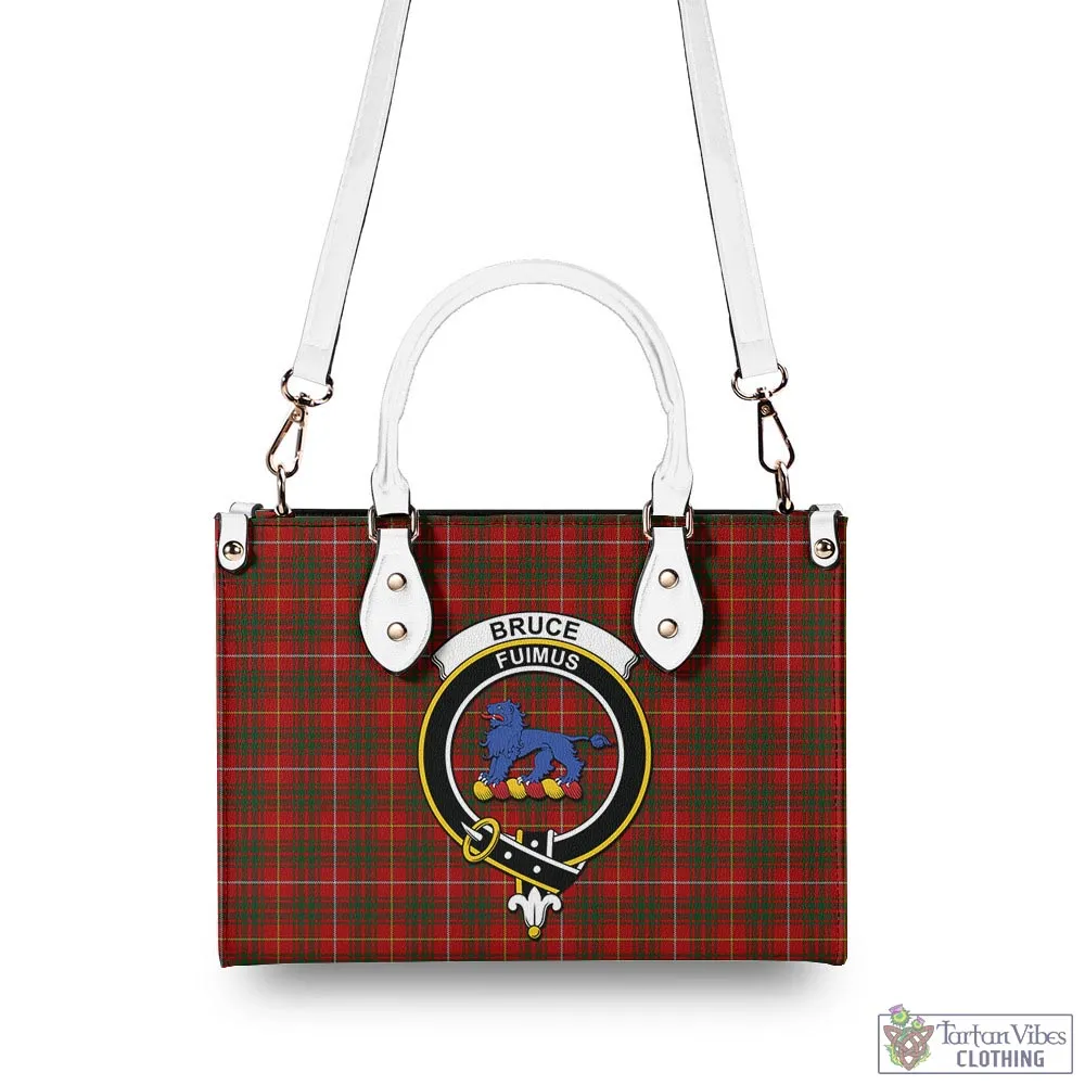 Bruce Tartan Luxury Leather Handbags with Family Crest