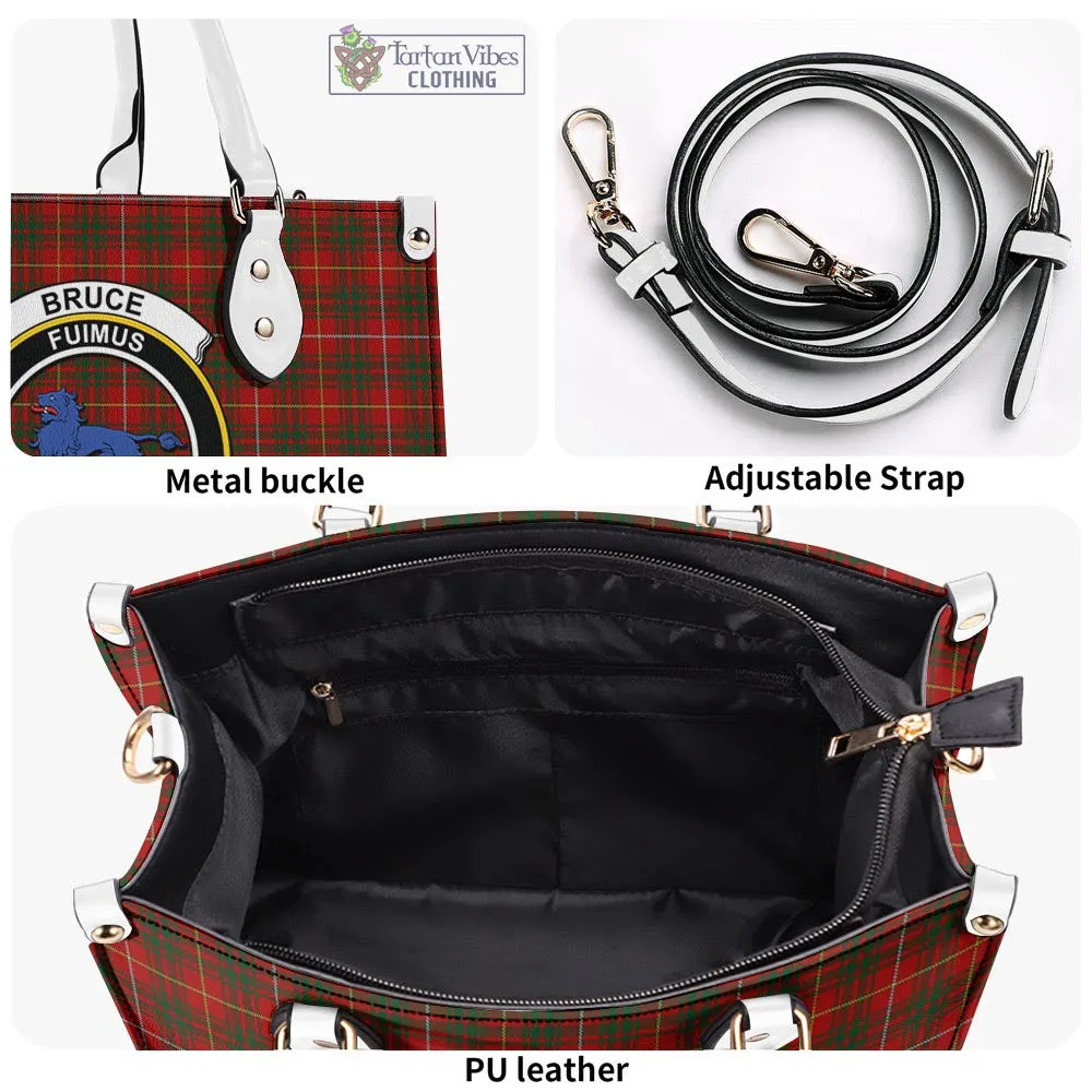 Bruce Tartan Luxury Leather Handbags with Family Crest