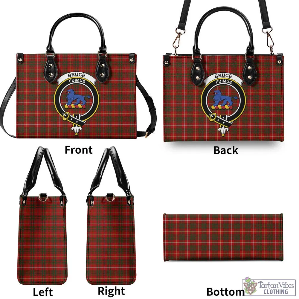 Bruce Tartan Luxury Leather Handbags with Family Crest