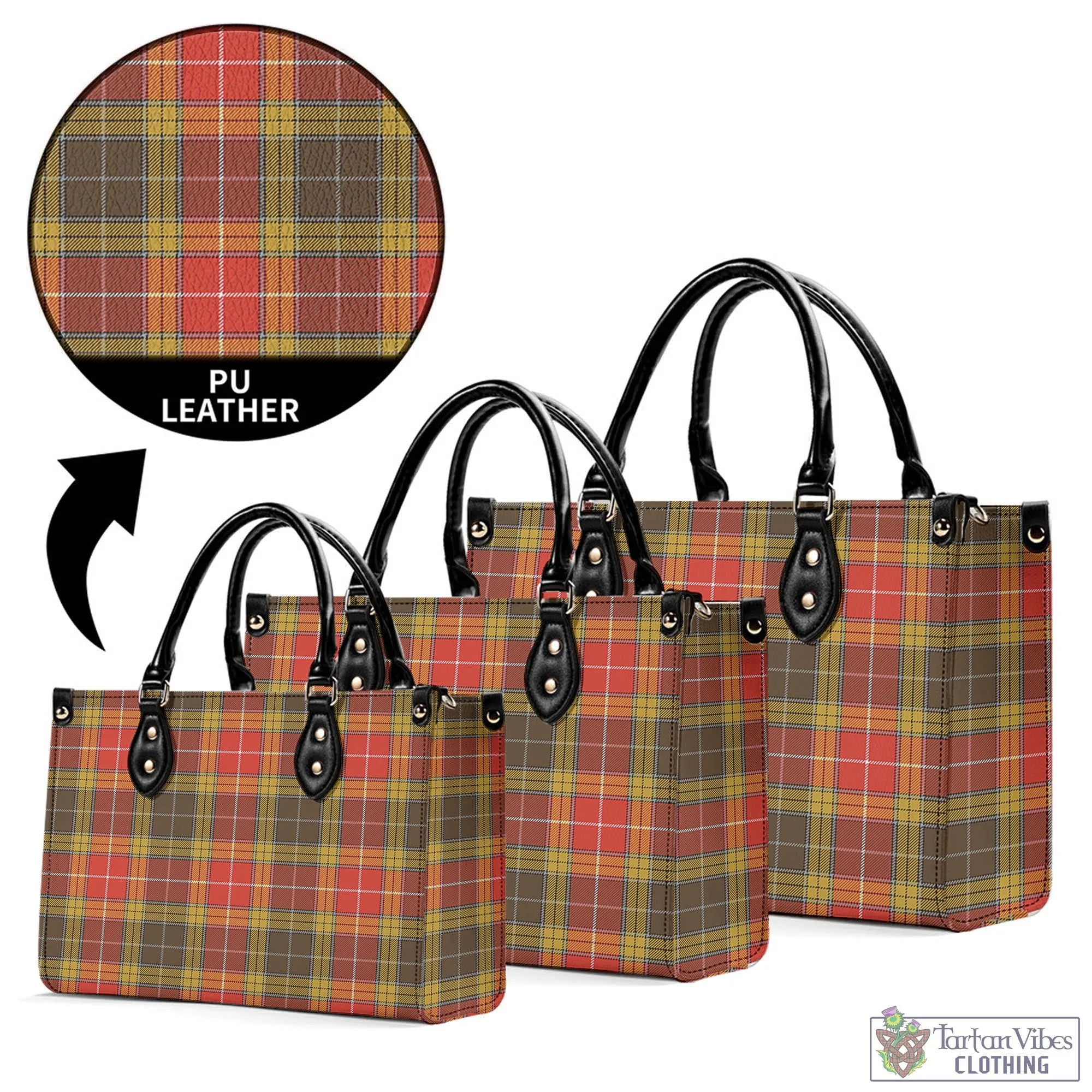 Buchanan Old Set Weathered Tartan Luxury Leather Handbags