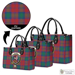 Byres (Byses) Tartan Luxury Leather Handbags with Family Crest