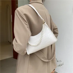 Chic and Posh Mini Handbags with Pearl Band Accent