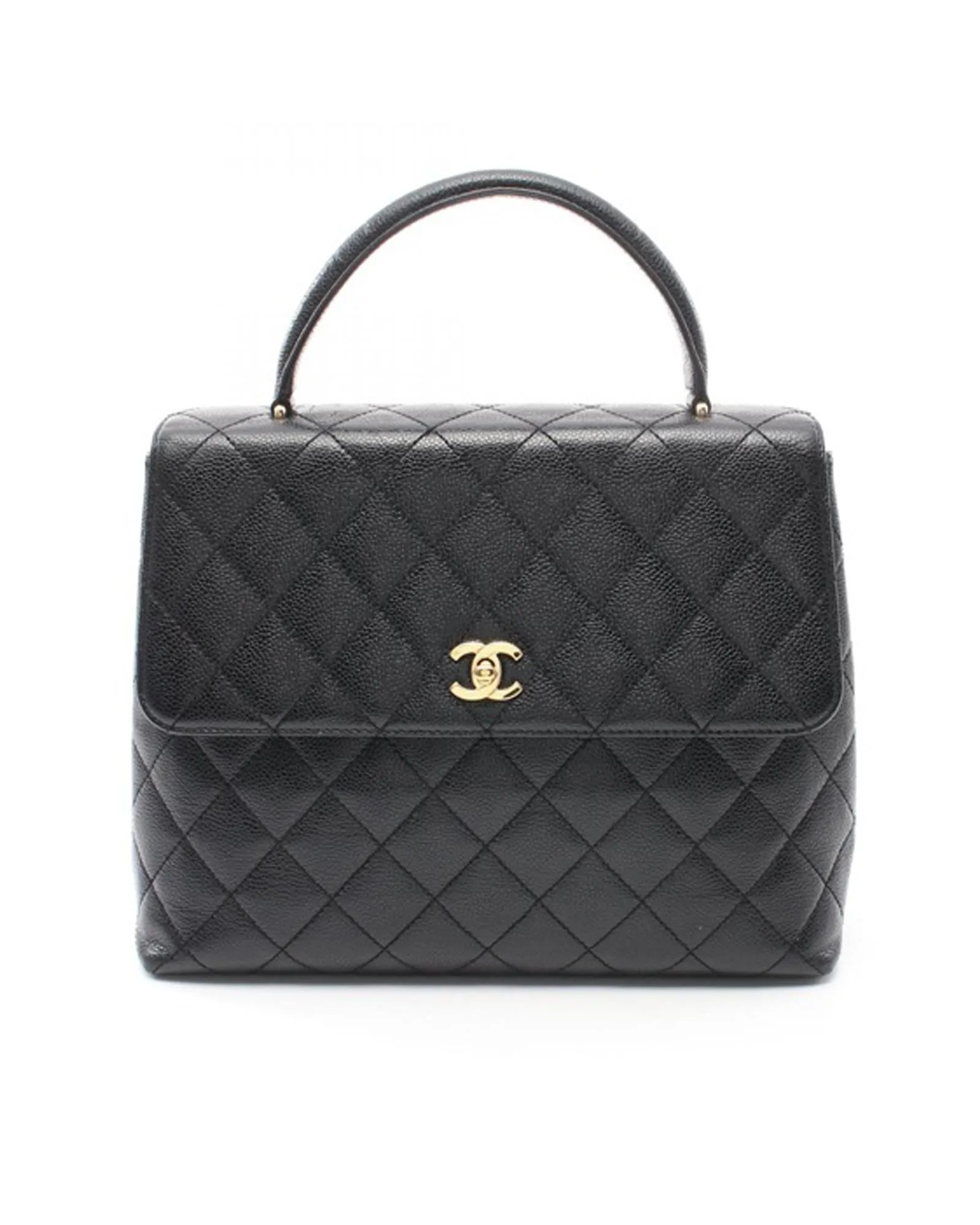 Chic Caviar Leather Top Handle Bag