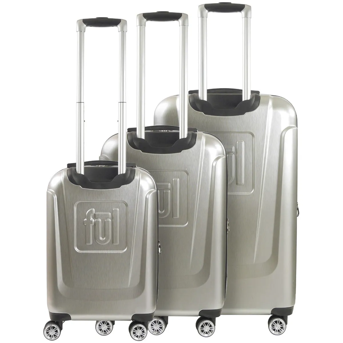 Disney Mickey Mouse Rolling Suitcases 3 Piece Set - Silver