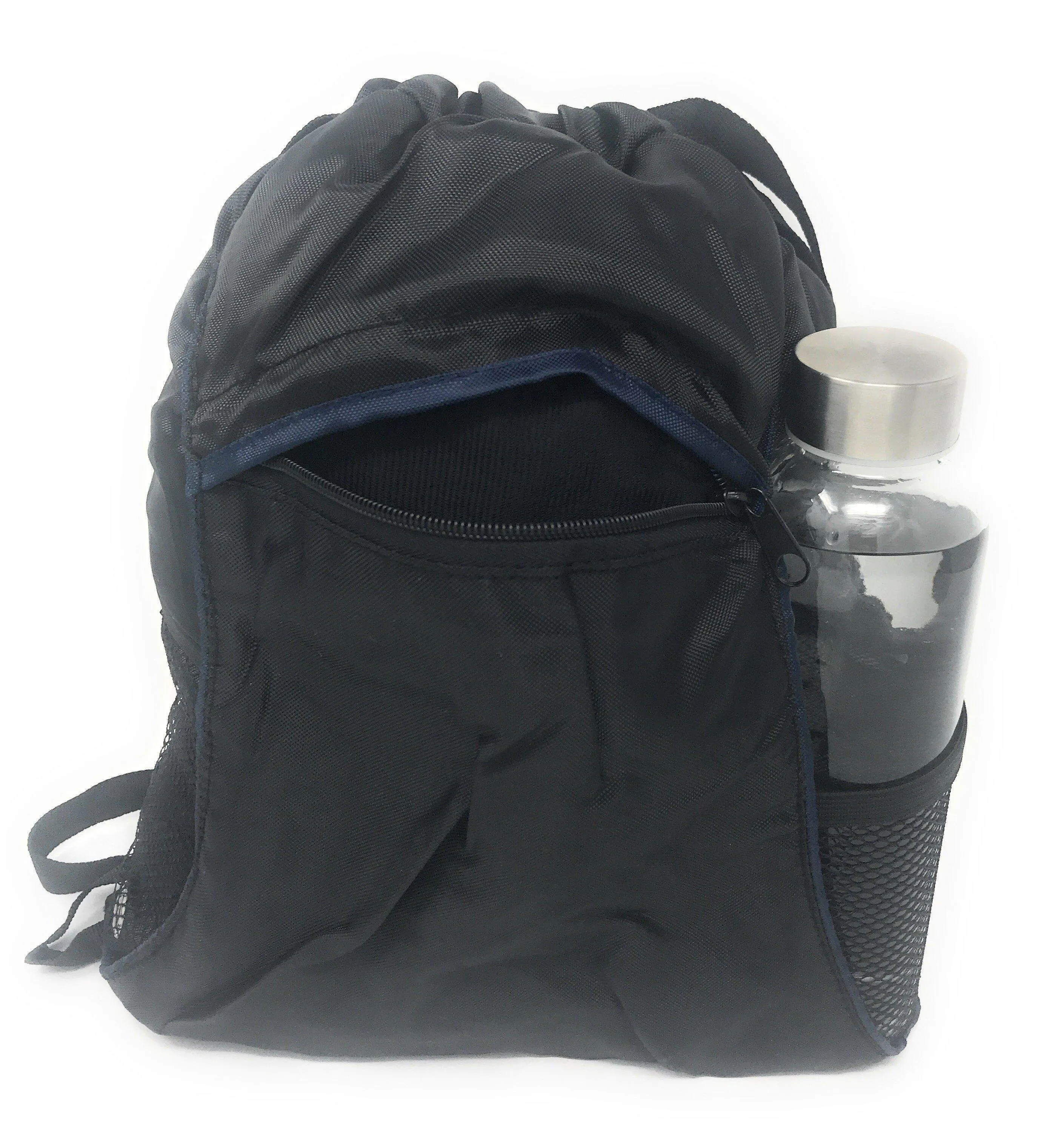 Drawstring Backpack Rucksack Totes Sack Pack Bags Shoulder Straps Light Weight