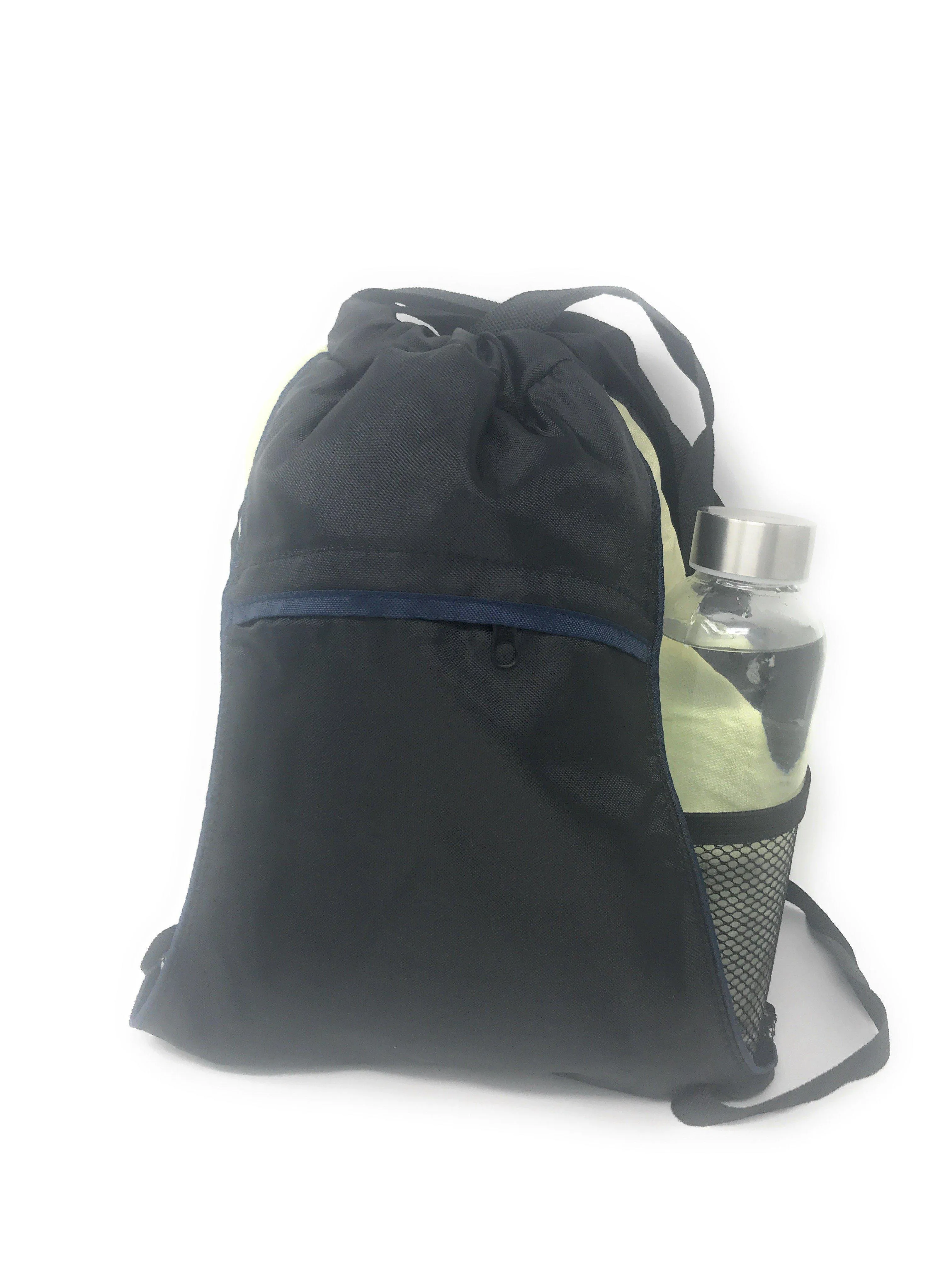 Drawstring Backpack Rucksack Totes Sack Pack Bags Shoulder Straps Light Weight