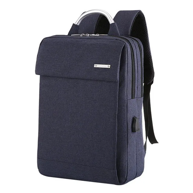 Dual Compartment Anti Theft Soft Back Computer Backpack with Top Handle