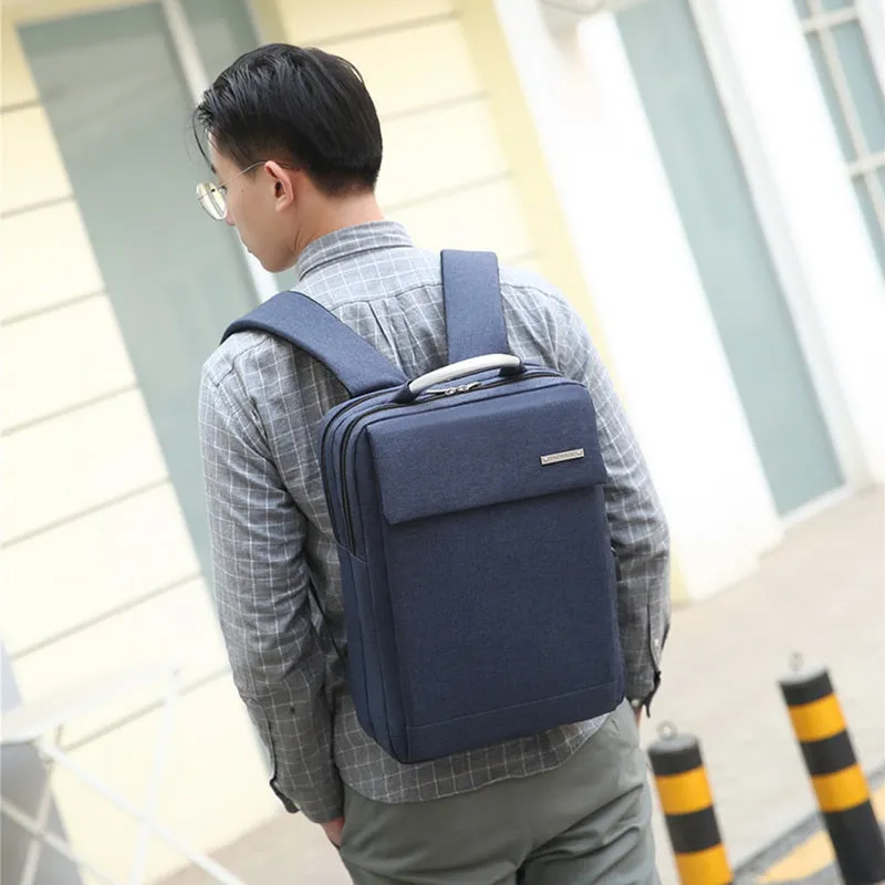 Dual Compartment Anti Theft Soft Back Computer Backpack with Top Handle