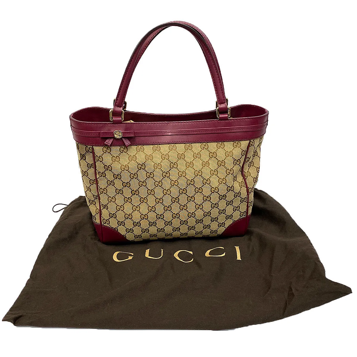 Gucci GG Mayfair Tote Beige/Cherry