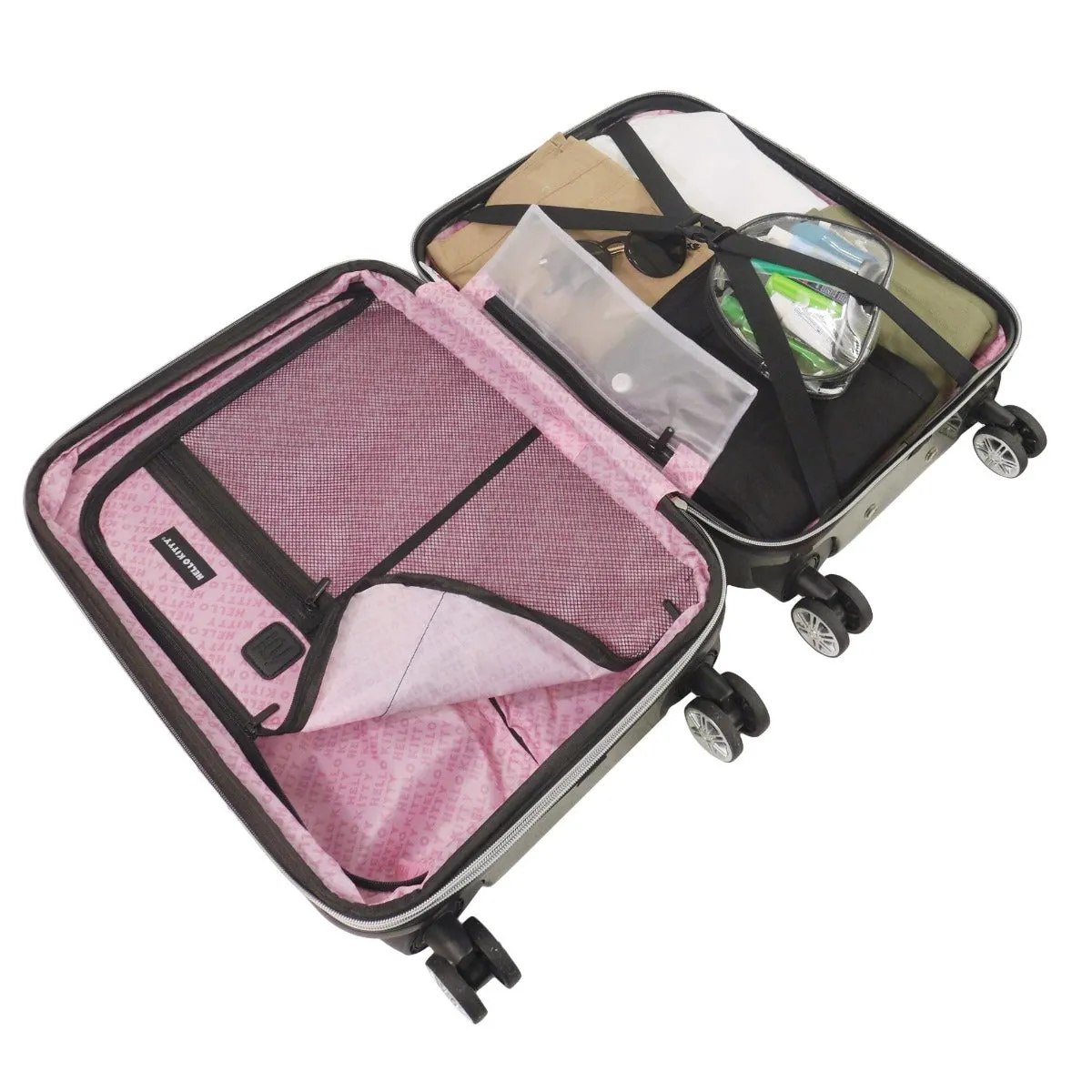 Hello Kitty Pose All Over 3 pc Spinner Luggage Set - Black