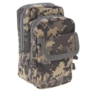 Multi-function High Density Strong Nylon Fabric Waist Bag / Camera Bag / Mobile Phone Bag, Size: 9.5 x 18.5 x 8cm (Grey Camouflage)