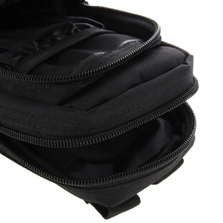 Multi-function High Density Strong Nylon Fabric Waist Bag / Camera Bag / Mobile Phone Bag, Size: 9.5 x 18.5 x 8cm(Black)