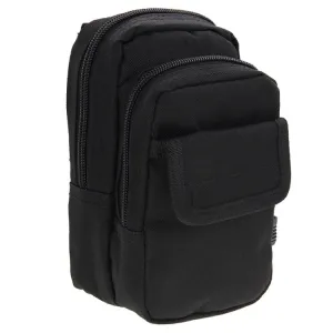 Multi-function High Density Strong Nylon Fabric Waist Bag / Camera Bag / Mobile Phone Bag, Size: 9.5 x 18.5 x 8cm(Black)