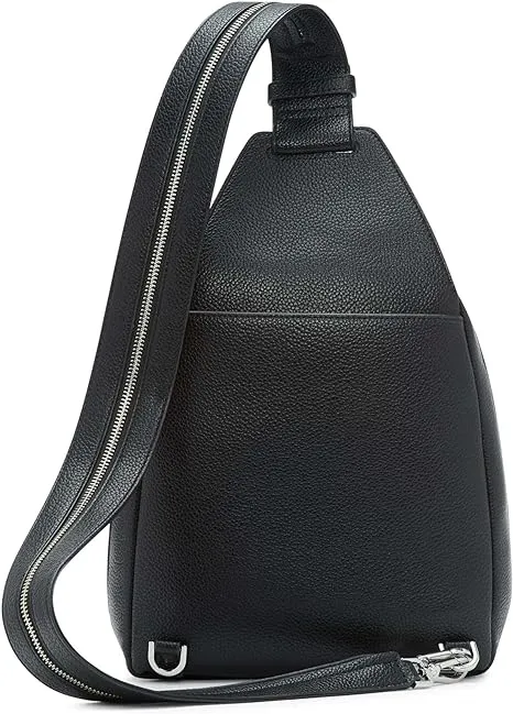 Myra Calvin Klein Women's Convertible Backpack, Black/Silver