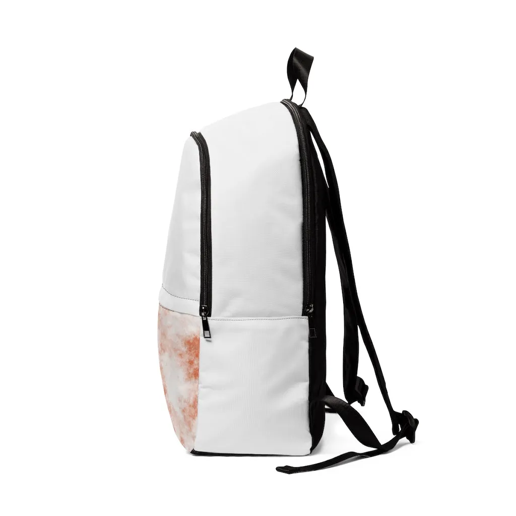 Orange Clouds Unisex Fabric Backpack