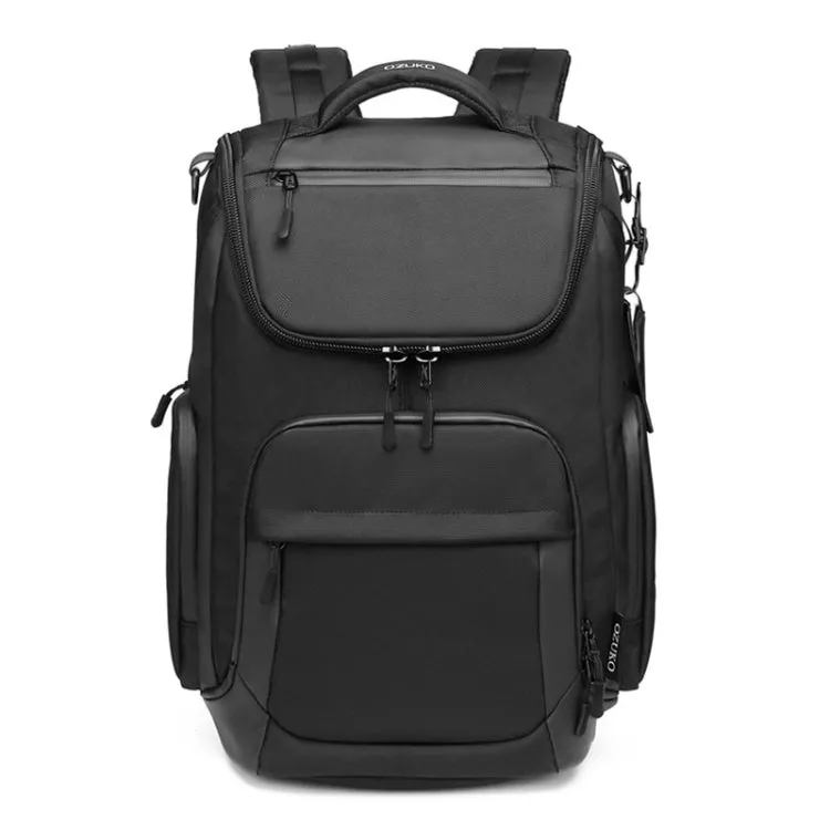 Ozuko 9409 Men Business 15.6-inch Laptop Backpack Travel Sports Leisure Backpack(Black)