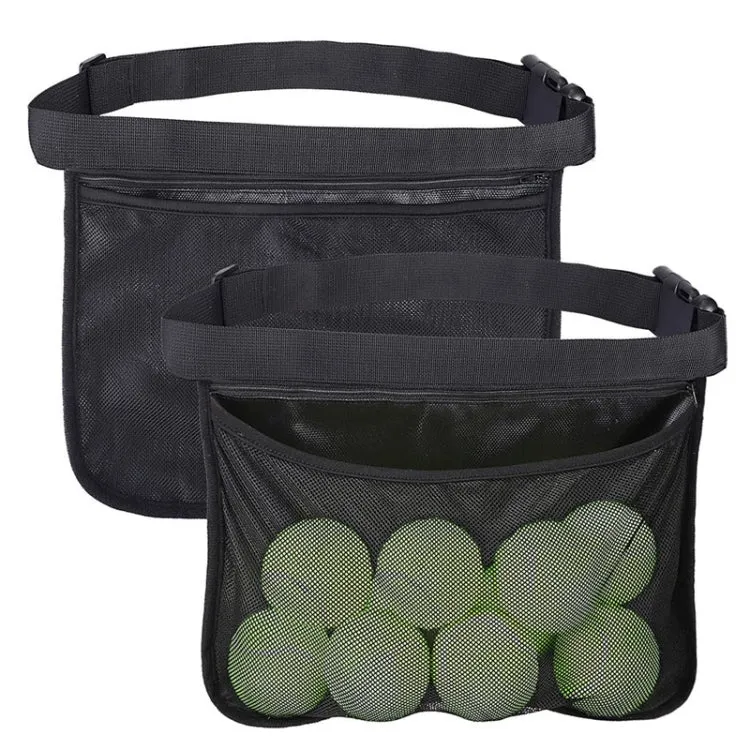 Portable Ball Waist Pack Tennis Ball Storage Bag(Black)