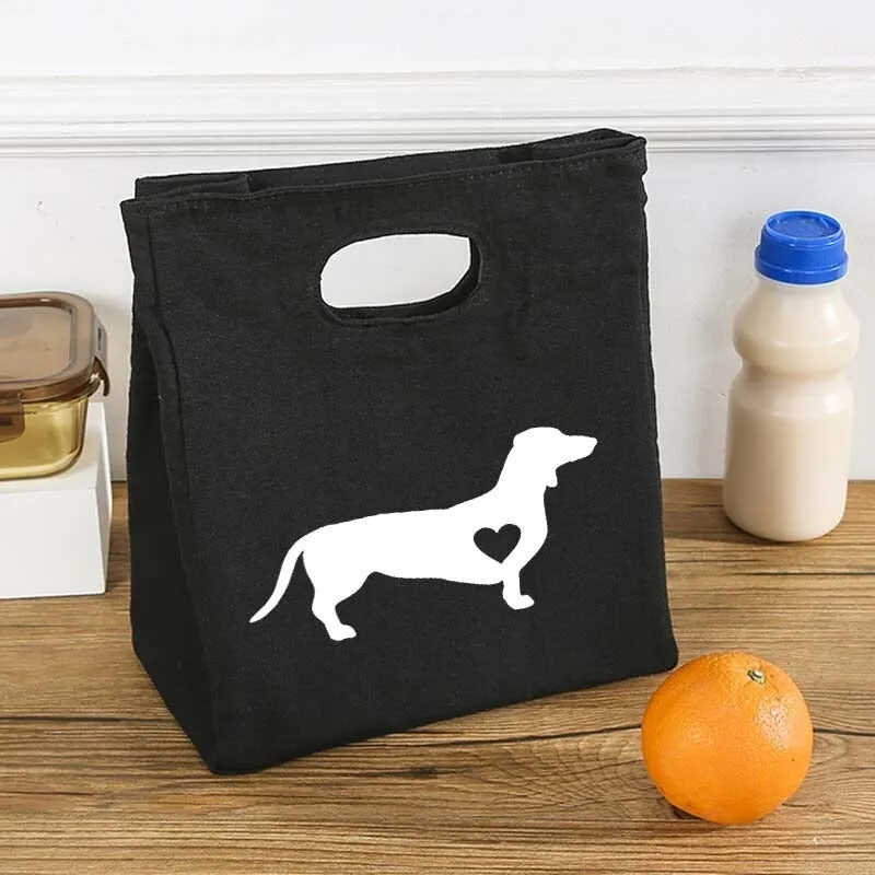 Portable Dog Print Thermal Insulated Food Storage Lunch Bags