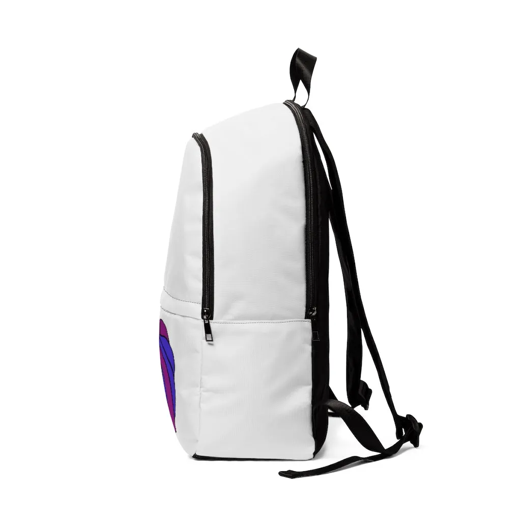 Purple Blue Unicorn Unisex Fabric Backpack