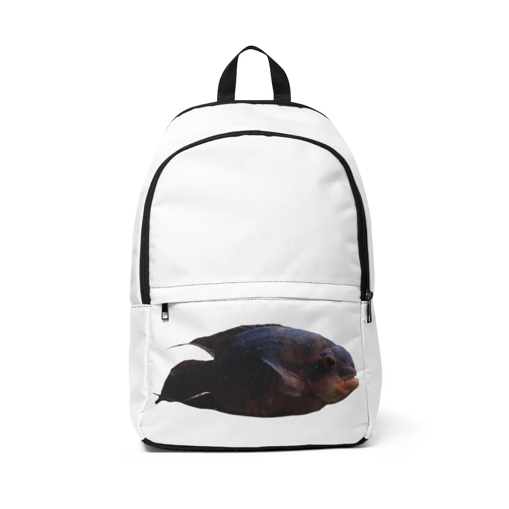 Red Black Fish Unisex Fabric Backpack