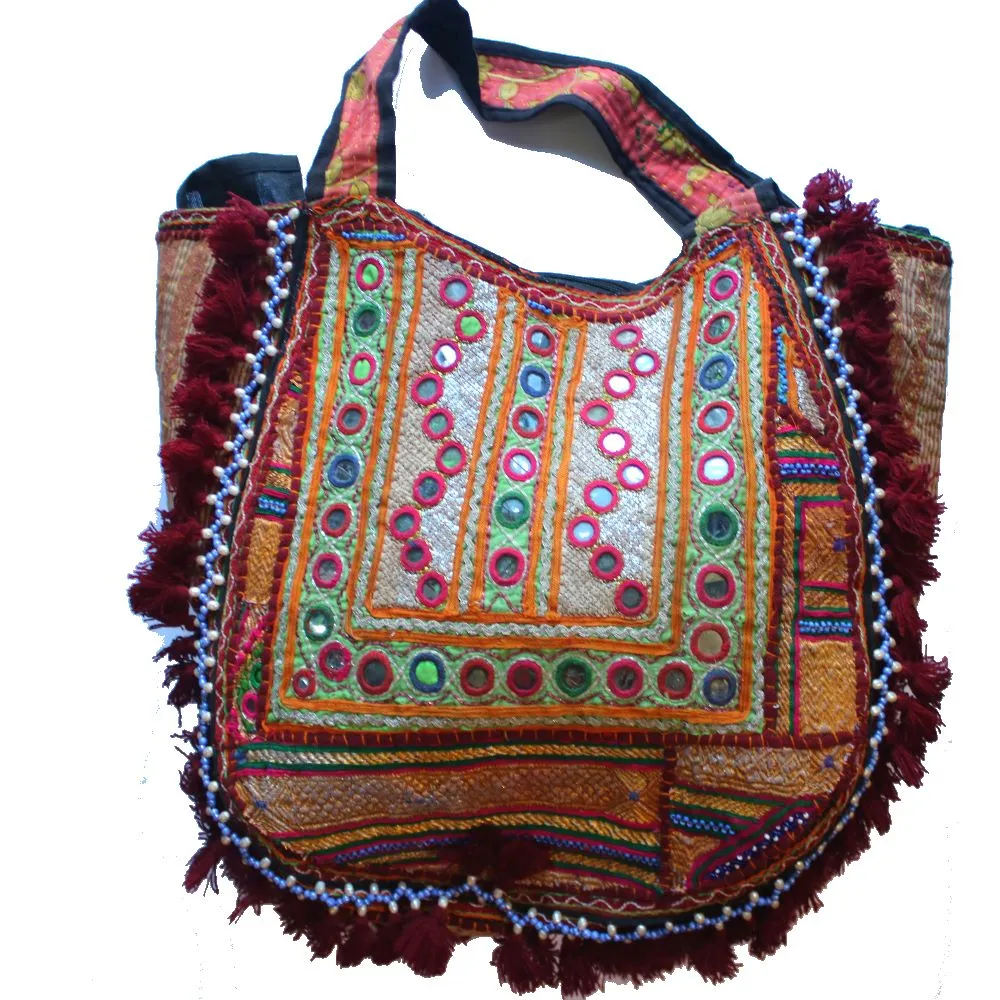 roomy upcycled vintage boho bag