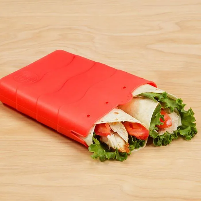 Silicone Sandwich Pouch - Red