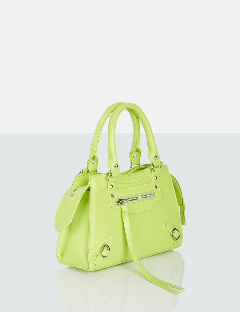 The Haven Lime Grain Pu Mini Tote Bag