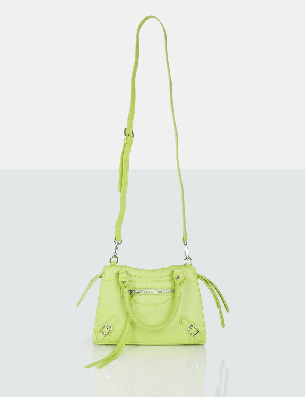 The Haven Lime Grain Pu Mini Tote Bag