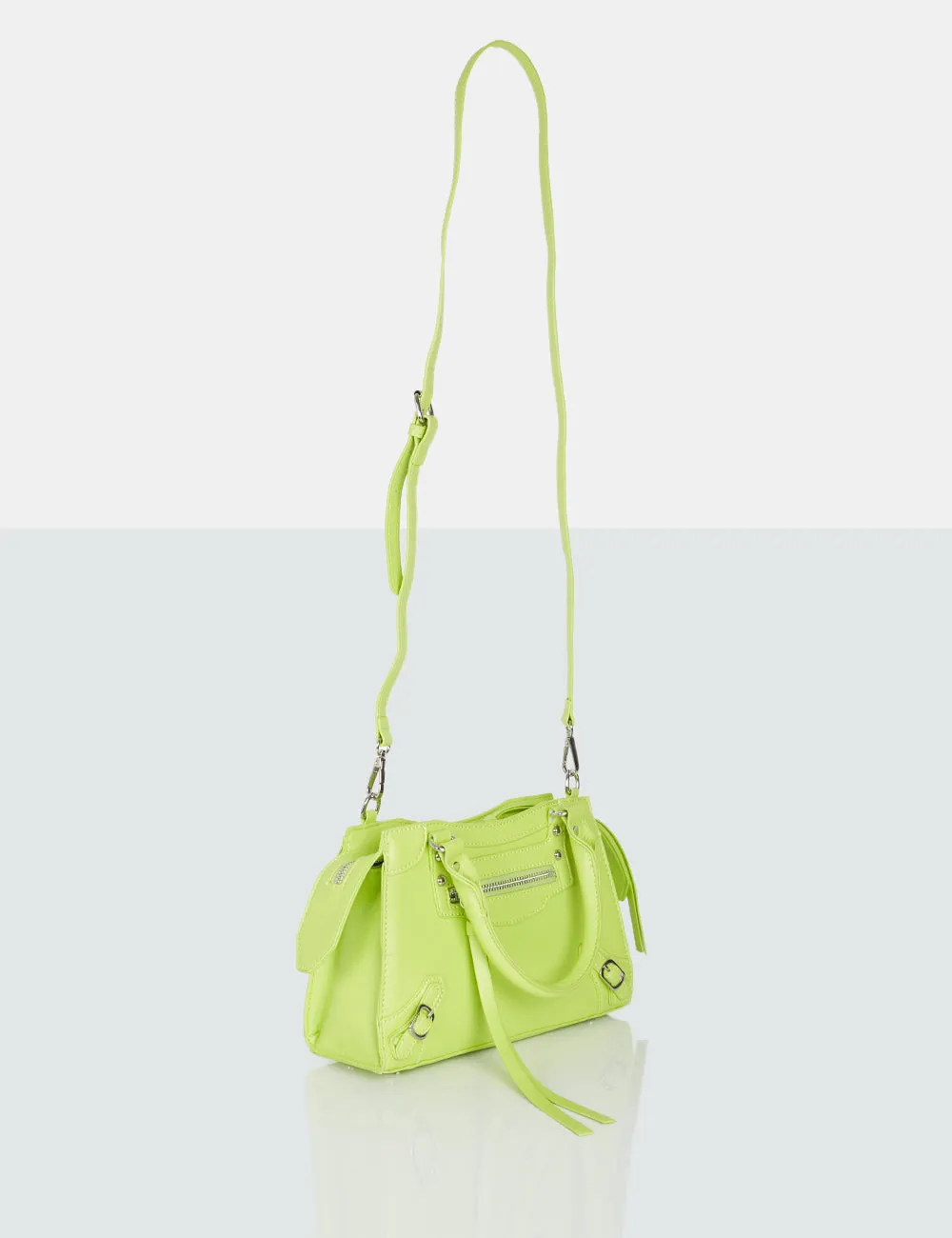 The Haven Lime Grain Pu Mini Tote Bag